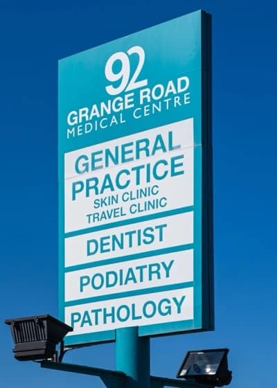 Grange Road Dental practice sign